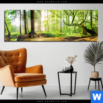 Acrylglasbild Waldpanorama Panorama Produktvorschau mit dem Bild Waldpanorama im Format Panorama.