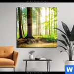 Acrylglasbild Waldpanorama Quadrat Produktvorschau mit dem Bild Waldpanorama im Format Quadrat.