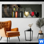 Acrylglasbild Wein Trauben Panorama Produktvorschau mit dem Bild Wein & Trauben im Format Panorama.