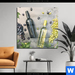 Acrylglasbild Weingenuss Quadrat Produktvorschau mit dem Bild Weingenuss im Format Quadrat.