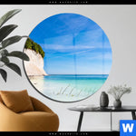 Acrylglasbild Weisse Kreidefelswand Am Meer Rund Produktvorschau mit dem Bild Weiße Kreidefelswand am Meer im Format Rund.