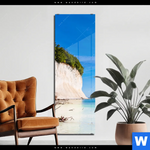 Acrylglasbild Weisse Kreidefelswand Am Meer Schmal Produktvorschau mit dem Bild Weiße Kreidefelswand am Meer im Format Schmal.