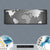 Acrylglasbild Weltkarte Edelstahloptik Panorama