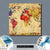 Acrylglasbild Weltkarte Retro Bunt Quadrat Materialbild