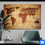 Acrylglasbild Weltkarte Rostoptik Querformat Produktvorschau mit dem Bild Weltkarte Rostoptik im Format Querformat.