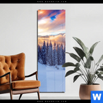 Acrylglasbild Winterliches Gebirge Schmal Produktvorschau mit dem Bild Winterliches Gebirge im Format Schmal.