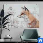 Acrylglasbild Winterstille Der Fuchs Querformat Produktvorschau mit dem Bild Winterstille - Der Fuchs im Format Querformat.
