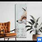Acrylglasbild Winterstille Der Fuchs Schmal Produktvorschau mit dem Bild Winterstille - Der Fuchs im Format Schmal.