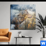 Acrylglasbild Wolf Wald No 2 Quadrat Produktvorschau mit dem Bild Wolf & Wald No.2 im Format Quadrat.