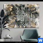 Acrylglasbild Zebra Eleganz In Streifen Querformat Produktvorschau mit dem Bild Zebra - Eleganz in Streifen im Format Querformat.