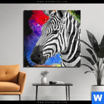 Acrylglasbild Zebra Pop Art No 1 Quadrat Produktvorschau mit dem Bild Zebra Pop Art No.1 im Format Quadrat.