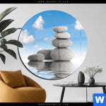 Acrylglasbild Zen Spa Steine Rund Produktvorschau mit dem Bild Zen Spa Steine im Format Rund.