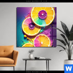 Acrylglasbild Zitronen Neon Farbe Quadrat Produktvorschau mit dem Bild Zitronen Neon Farbe im Format Quadrat.