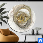 Alu Dibond Bild Abstrakte Moderne Linienkunst Rund Produktvorschau mit dem Bild Abstrakte moderne Linienkunst im Format Rund.