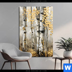 Alu Dibond Bild Abstrakter Birkenwald Hochformat Produktvorschau mit dem Bild Abstrakter Birkenwald im Format Hochformat.