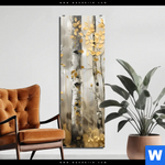 Alu Dibond Bild Abstrakter Birkenwald Schmal Produktvorschau mit dem Bild Abstrakter Birkenwald im Format Schmal.