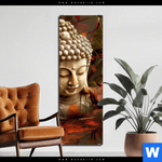 Alu Dibond Bild Abstrakter Buddha Blumen Schmal Produktvorschau mit dem Bild Abstrakter Buddha & Blumen im Format Schmal.