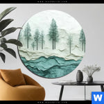 Alu Dibond Bild Abstrakter Wald Rund Produktvorschau mit dem Bild Abstrakter Wald im Format Rund.