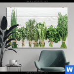 Alu Dibond Bild Aromen Der Gruenen Kueche Querformat Produktvorschau mit dem Bild Aromen der grünen Küche im Format Querformat.