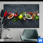 Alu Dibond Bild Aromen Der Weltkueche Querformat Produktvorschau mit dem Bild Aromen der Weltküche im Format Querformat.