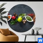 Alu Dibond Bild Aromen Der Weltkueche Rund Produktvorschau mit dem Bild Aromen der Weltküche im Format Rund.