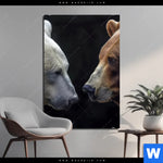 Alu Dibond Bild Baeren Zweisamkeit Hochformat Produktvorschau mit dem Bild Bären - Zweisamkeit im Format Hochformat.