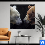Alu Dibond Bild Baeren Zweisamkeit Quadrat Produktvorschau mit dem Bild Bären - Zweisamkeit im Format Quadrat.