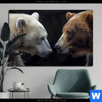 Alu Dibond Bild Baeren Zweisamkeit Querformat Produktvorschau mit dem Bild Bären - Zweisamkeit im Format Querformat.