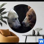 Alu Dibond Bild Baeren Zweisamkeit Rund Produktvorschau mit dem Bild Bären - Zweisamkeit im Format Rund.