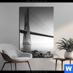 Alu Dibond Bild Bruecke Am Weiten Meer Hochformat Produktvorschau mit dem Bild Brücke am weiten Meer im Format Hochformat.