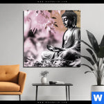 Alu Dibond Bild Buddha In Stiller Harmonie Quadrat Produktvorschau mit dem Bild Buddha in stiller Harmonie im Format Quadrat.