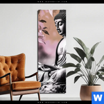 Alu Dibond Bild Buddha In Stiller Harmonie Schmal Produktvorschau mit dem Bild Buddha in stiller Harmonie im Format Schmal.