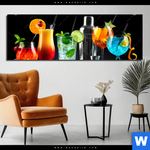 Alu Dibond Bild Bunte Cocktailtraeume Panorama Produktvorschau mit dem Bild Bunte Cocktailträume im Format Panorama.
