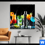 Alu Dibond Bild Bunte Cocktailtraeume Quadrat Produktvorschau mit dem Bild Bunte Cocktailträume im Format Quadrat.