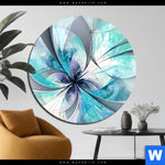 Alu Dibond Bild Digitale Blumen No 3 Rund Produktvorschau mit dem Bild Digitale Blumen No.3 im Format Rund.