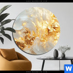 Alu Dibond Bild Edle Farbexplosion Gold Rund Produktvorschau mit dem Bild Edle Farbexplosion Gold im Format Rund.