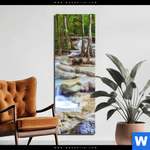 Alu Dibond Bild Exotischer Wasserfall Schmal Produktvorschau mit dem Bild Exotischer Wasserfall im Format Schmal.