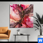 Alu Dibond Bild Fluid Art Rot Braun Quadrat Produktvorschau mit dem Bild Fluid Art Rot & Braun im Format Quadrat.