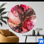 Alu Dibond Bild Fluid Art Rot Braun Rund Produktvorschau mit dem Bild Fluid Art Rot & Braun im Format Rund.