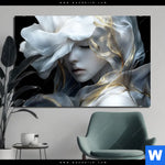 Alu Dibond Bild Frau Im Licht Querformat Produktvorschau mit dem Bild Frau im Licht im Format Querformat.