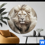 Alu Dibond Bild Koenig Der Tiere Rund Produktvorschau mit dem Bild König der Tiere im Format Rund.