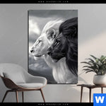Alu Dibond Bild Kontrast Loewenkraft Hochformat Produktvorschau mit dem Bild Kontrast Löwenkraft im Format Hochformat.
