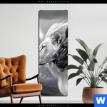 Alu Dibond Bild Kontrast Loewenkraft Schmal Produktvorschau mit dem Bild Kontrast Löwenkraft im Format Schmal.