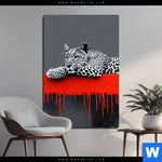 Alu Dibond Bild Leopard Eleganz Trifft Abstraktion Hochformat Produktvorschau mit dem Bild Leopard - Eleganz trifft Abstraktion im Format Hochformat.