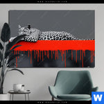 Alu Dibond Bild Leopard Eleganz Trifft Abstraktion Querformat Produktvorschau mit dem Bild Leopard - Eleganz trifft Abstraktion im Format Querformat.