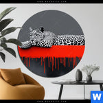 Alu Dibond Bild Leopard Eleganz Trifft Abstraktion Rund Produktvorschau mit dem Bild Leopard - Eleganz trifft Abstraktion im Format Rund.