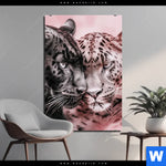Alu Dibond Bild Leoparden Harmonie In Pastell Hochformat Produktvorschau mit dem Bild Leoparden - Harmonie in Pastell im Format Hochformat.