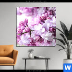 Alu Dibond Bild Lila Fliederblueten Quadrat Produktvorschau mit dem Bild Lila Fliederblüten im Format Quadrat.