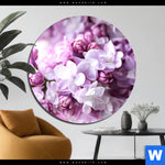Alu Dibond Bild Lila Fliederblueten Rund Produktvorschau mit dem Bild Lila Fliederblüten im Format Rund.