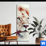 Alu Dibond Bild Loewe Im Farbenspiel Schmal Produktvorschau mit dem Bild Löwe im Farbenspiel im Format Schmal.